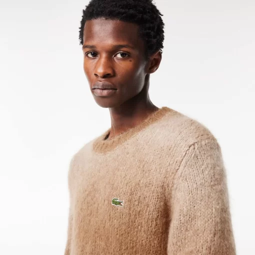 Lacoste Knitwear-Ombre Effect Alpaca Wool Sweater