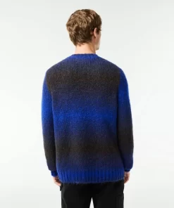 Lacoste Knitwear-Ombre Effect Alpaca Wool Sweater