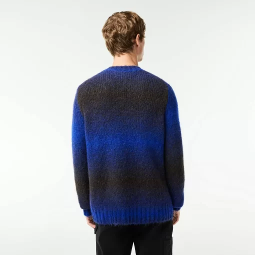 Lacoste Knitwear-Ombre Effect Alpaca Wool Sweater