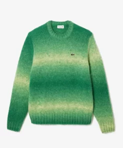 Lacoste Knitwear-Ombre Effect Alpaca Wool Sweater