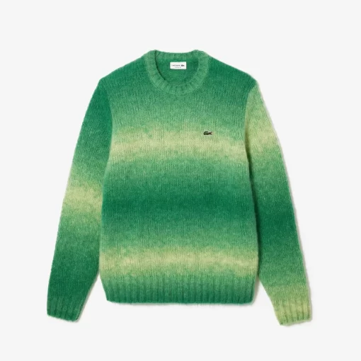 Lacoste Knitwear-Ombre Effect Alpaca Wool Sweater