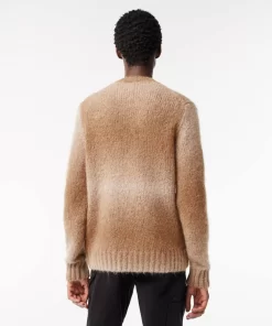 Lacoste Knitwear-Ombre Effect Alpaca Wool Sweater