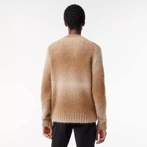 Lacoste Knitwear-Ombre Effect Alpaca Wool Sweater