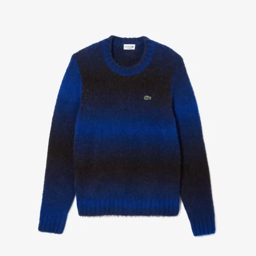 Lacoste Knitwear-Ombre Effect Alpaca Wool Sweater