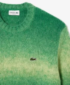 Lacoste Knitwear-Ombre Effect Alpaca Wool Sweater