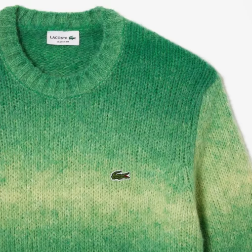 Lacoste Knitwear-Ombre Effect Alpaca Wool Sweater