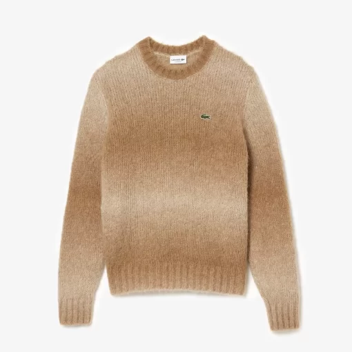 Lacoste Knitwear-Ombre Effect Alpaca Wool Sweater