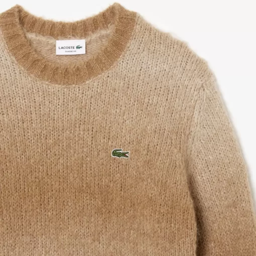 Lacoste Knitwear-Ombre Effect Alpaca Wool Sweater