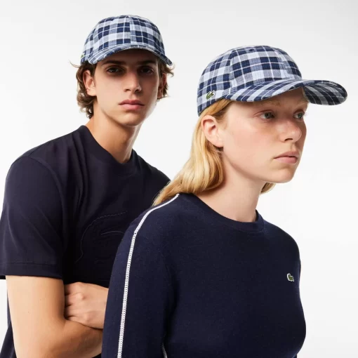 Lacoste Caps & Hats-Organic Cotton Checkered Cap