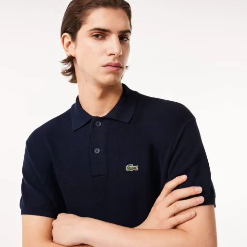 Lacoste Knitwear-Organic Cotton Polo Shirt Neck Sweater