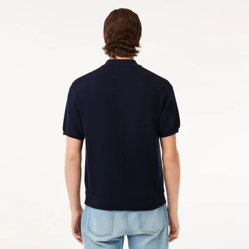 Lacoste Knitwear-Organic Cotton Polo Shirt Neck Sweater