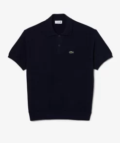 Lacoste Knitwear-Organic Cotton Polo Shirt Neck Sweater