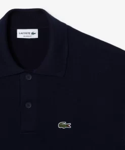 Lacoste Knitwear-Organic Cotton Polo Shirt Neck Sweater