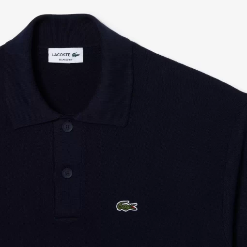 Lacoste Knitwear-Organic Cotton Polo Shirt Neck Sweater