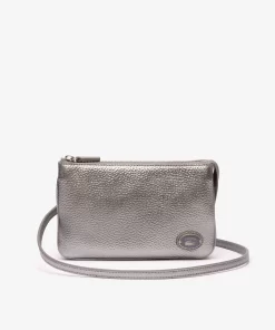 Lacoste Cross Body-Origin Croc Leather Double Pouch Purse