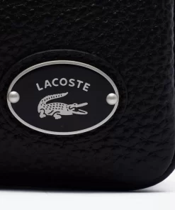 Lacoste Cross Body-Origin Croc Leather Double Pouch Purse