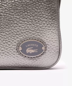 Lacoste Cross Body-Origin Croc Leather Double Pouch Purse