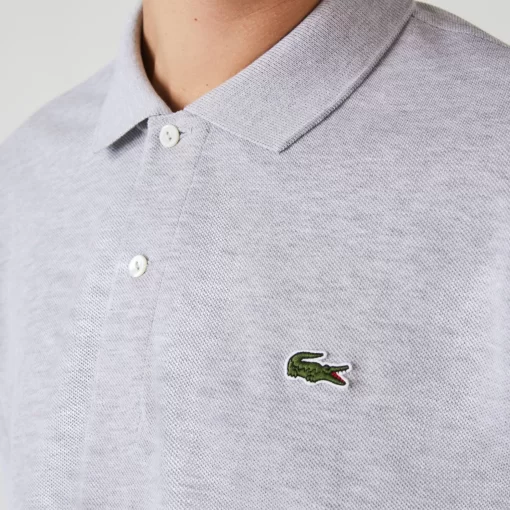 Lacoste Polo Shirts-Original L.12.12 Heathered Petit Pique Cotton Polo Shirt