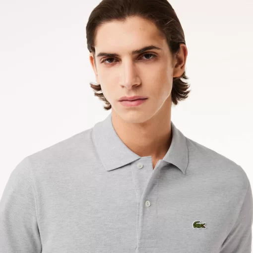 Lacoste Polo Shirts-Original L.12.12 Heathered Petit Pique Cotton Polo Shirt