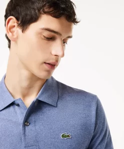 Lacoste Polo Shirts-Original L.12.12 Heathered Petit Pique Cotton Polo Shirt