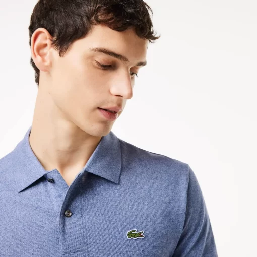 Lacoste Polo Shirts-Original L.12.12 Heathered Petit Pique Cotton Polo Shirt