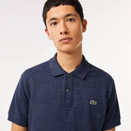 Lacoste Polo Shirts-Original L.12.12 Heathered Petit Pique Cotton Polo Shirt