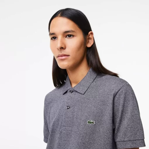 Lacoste Polo Shirts-Original L.12.12 Heathered Petit Pique Cotton Polo Shirt