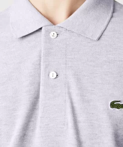 Lacoste Polo Shirts-Original L.12.12 Heathered Petit Pique Cotton Polo Shirt