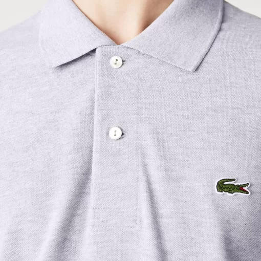 Lacoste Polo Shirts-Original L.12.12 Heathered Petit Pique Cotton Polo Shirt