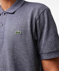 Lacoste Polo Shirts-Original L.12.12 Heathered Petit Pique Cotton Polo Shirt