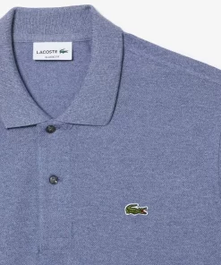 Lacoste Polo Shirts-Original L.12.12 Heathered Petit Pique Cotton Polo Shirt