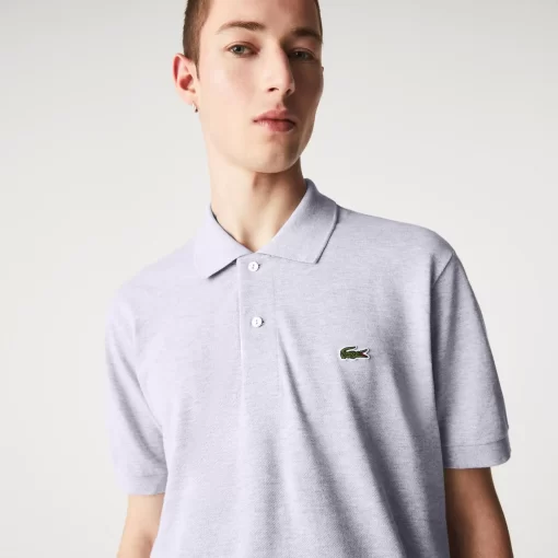 Lacoste Polo Shirts-Original L.12.12 Heathered Petit Pique Cotton Polo Shirt