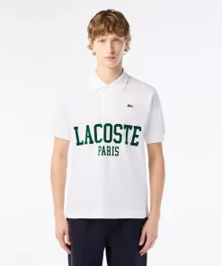 Lacoste Polo Shirts-Original L.12.12 Flocked Pique Polo Shirt