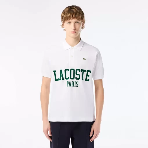 Lacoste Polo Shirts-Original L.12.12 Flocked Pique Polo Shirt