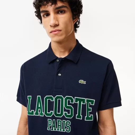 Lacoste Polo Shirts-Original L.12.12 Flocked Pique Polo Shirt