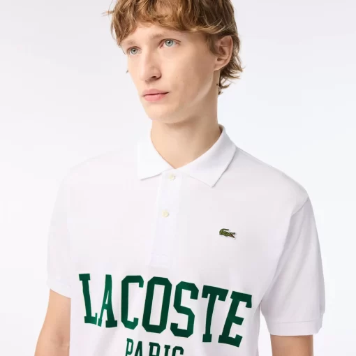 Lacoste Polo Shirts-Original L.12.12 Flocked Pique Polo Shirt