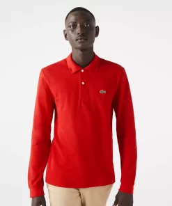 Lacoste Polo Shirts-Original L.12.12 Long Sleeve Cotton Polo Shirt