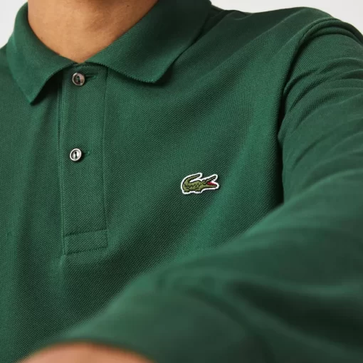 Lacoste Polo Shirts-Original L.12.12 Long Sleeve Cotton Polo Shirt