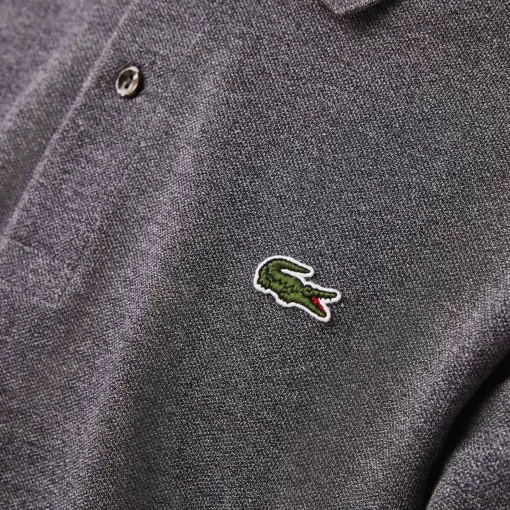 Lacoste Polo Shirts-Original L.12.12 Long Sleeve Heathered Cotton Polo Shirt