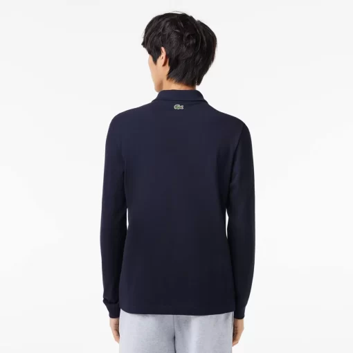 Lacoste Polo Shirts-Original L.12.12 Long Sleeve Pique Polo Shirt