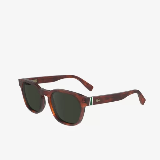 Lacoste Sunglasses-Oval Acetate Ribbon Sunglasses