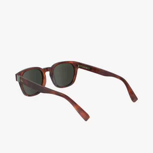 Lacoste Sunglasses-Oval Acetate Ribbon Sunglasses