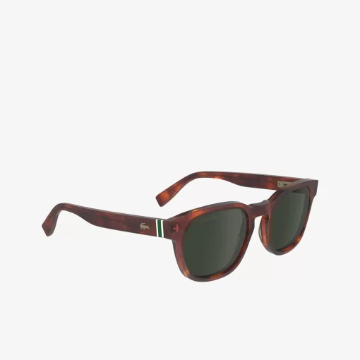 Lacoste Sunglasses-Oval Acetate Ribbon Sunglasses