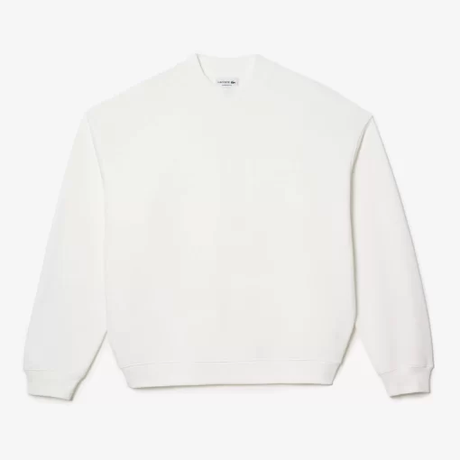 Lacoste Sweatshirts-Oversize Embroidered Cotton Sweatshirt