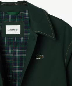 Lacoste Jackets & Coats-Oversized Belted Cotton Twill Trench Coat