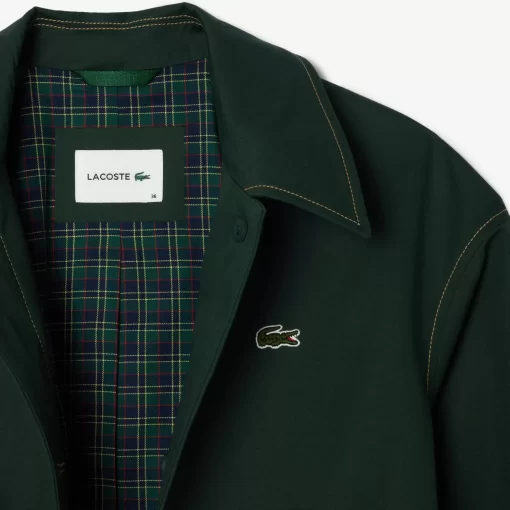 Lacoste Jackets & Coats-Oversized Belted Cotton Twill Trench Coat