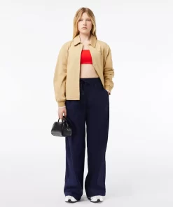 Lacoste Trousers & Shorts-Oversized Cotton Blend Wide Leg Pants