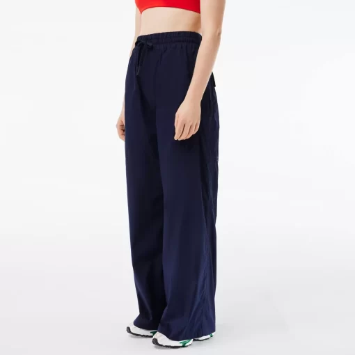 Lacoste Trousers & Shorts-Oversized Cotton Blend Wide Leg Pants