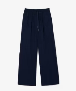 Lacoste Trousers & Shorts-Oversized Cotton Blend Wide Leg Pants