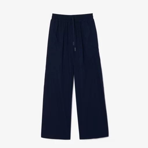 Lacoste Trousers & Shorts-Oversized Cotton Blend Wide Leg Pants